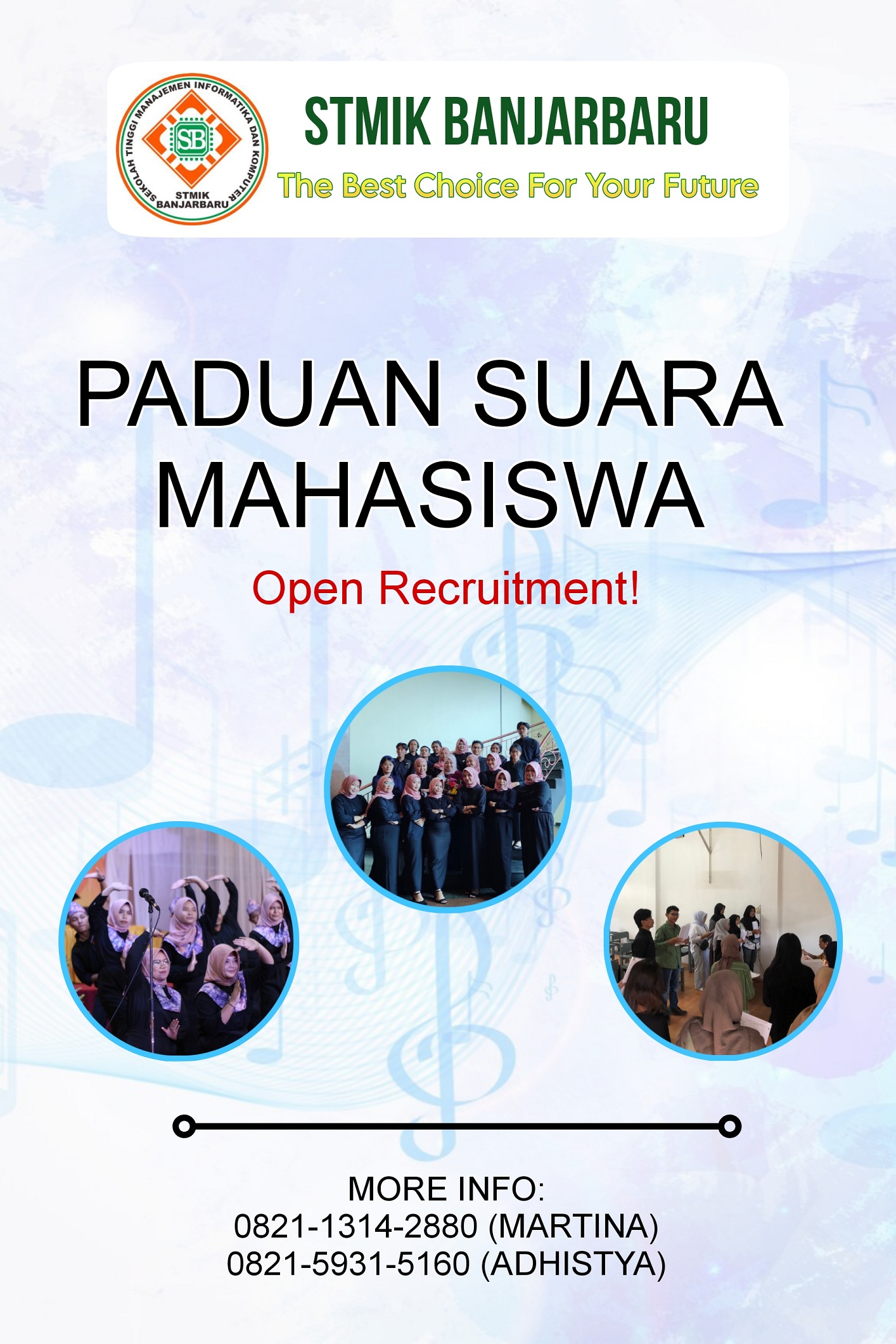 Open Recruitment Paduan Suara STMIK Banjarbaru