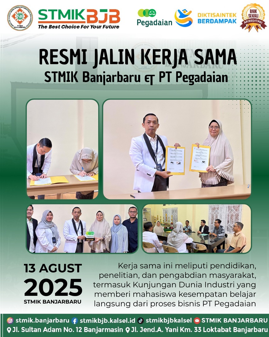 STMIK Banjarbaru dan PT Pegadaian Teken MoU Pelaksanaan Tridharma Perguruan Tinggi
