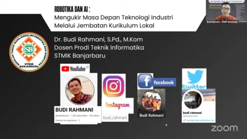 STMIK Banjarbaru Berkontribusi dalam Webinar Nasional Robotika dan AI